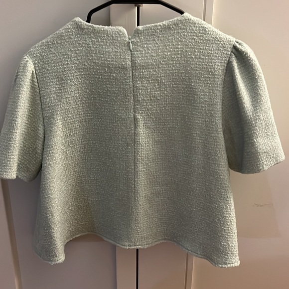 Mint tweed top, one size, fit S/M - Picture 2 of 12